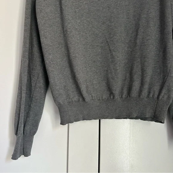 Hackett Grey V-Neck Sweater, 100% cotton, Large